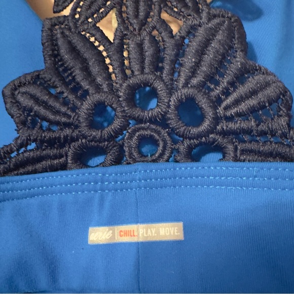 Aerie Bralette Lace Back Blue Women Size L - Picture 3 of 6